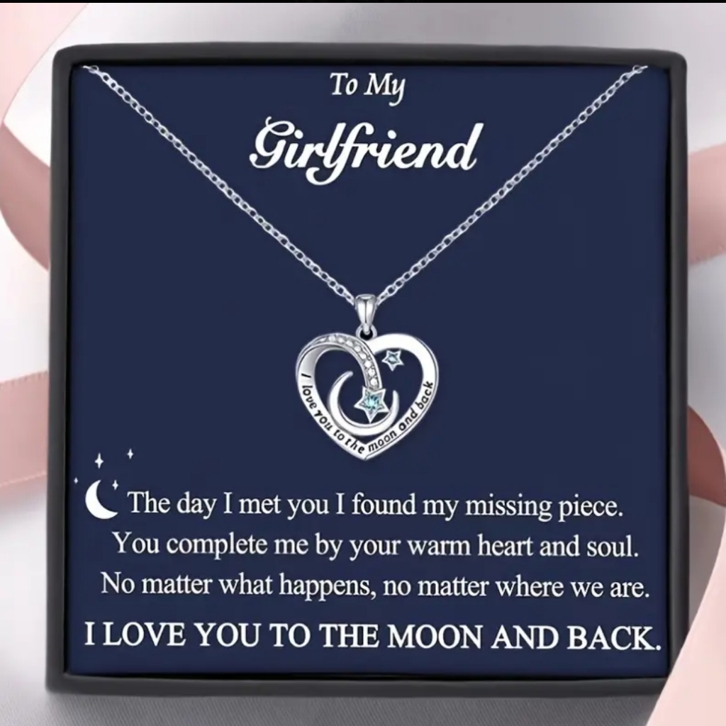 To My Girlfriend Heart Necklace